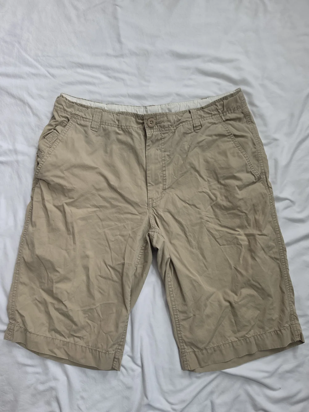 The North Face Mens Large Khaki Hiking Shorts Adjustable Tie Waist